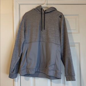 Reebok Light Gray Hoodie with Black Drawstrings